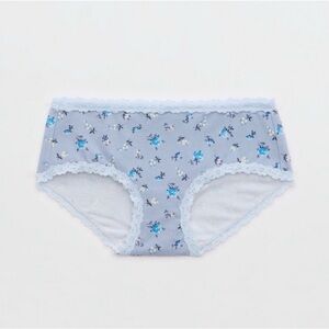 NWT Aerie Superchill Cotton Lace Trim Boybrief Panty